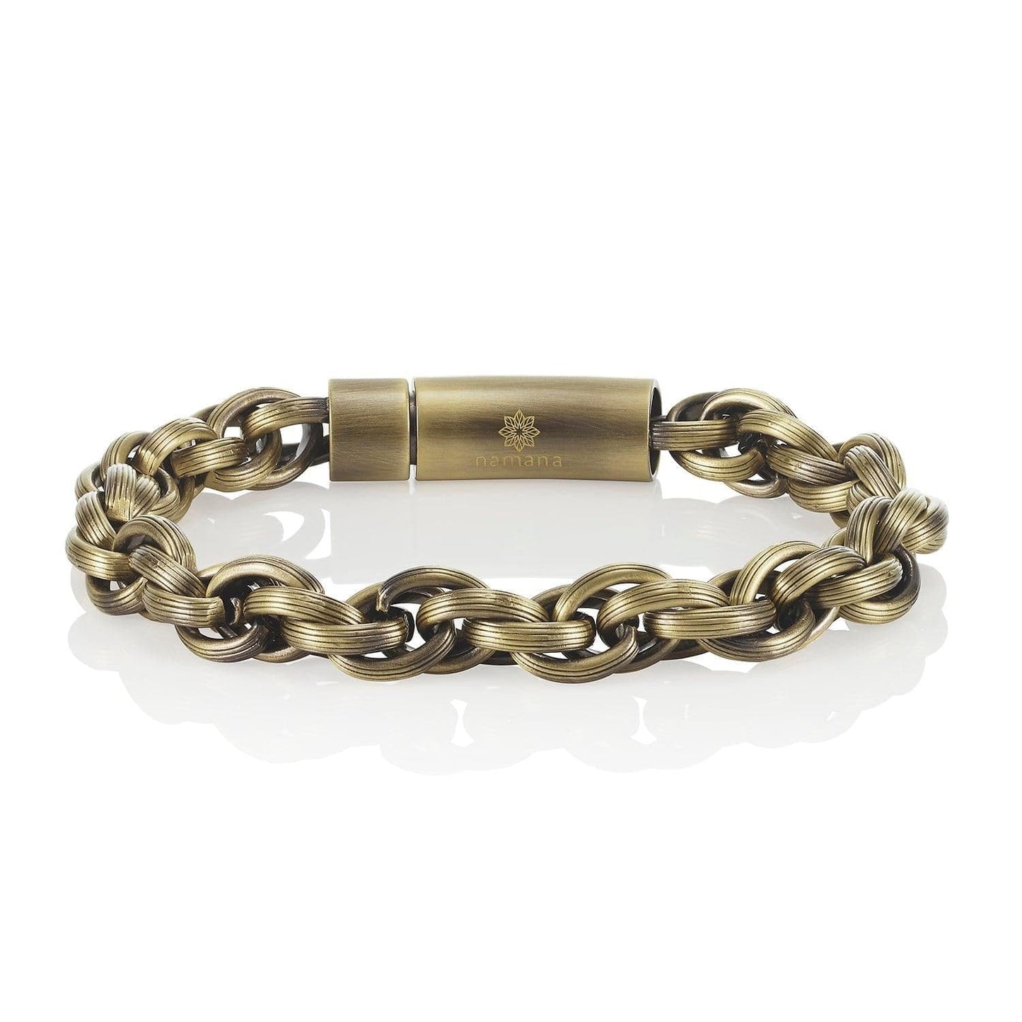 Vintage Bronze Stainless Steel Bracelet for Men - namana.london