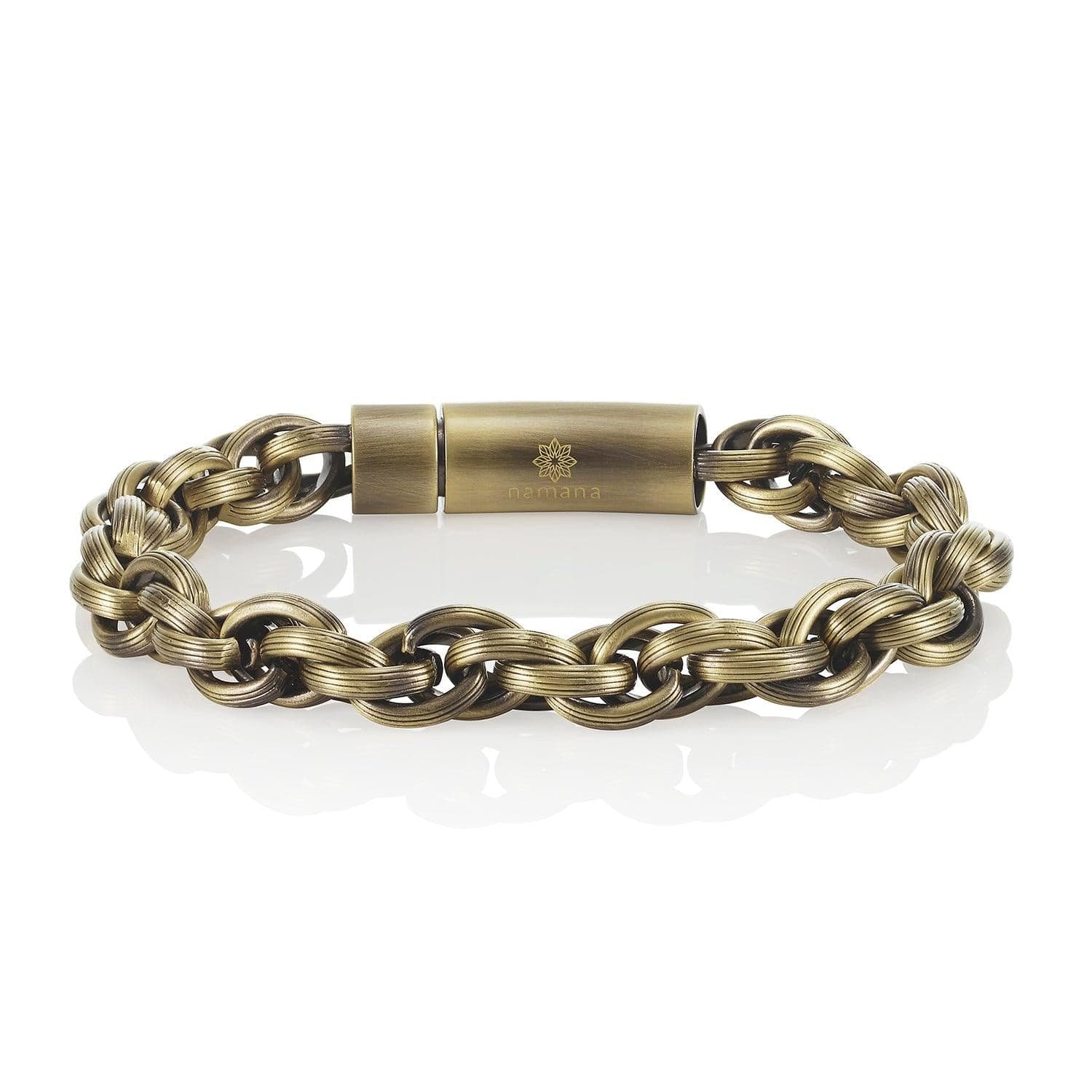 Vintage Bronze Stainless Steel Bracelet for Men - namana.london