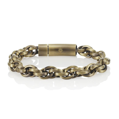 Vintage Bronze Stainless Steel Bracelet for Men - namana.london