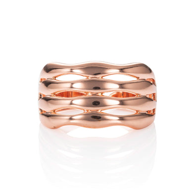 Adjustable Chunky Rose Gold Ring for Women - namana.london