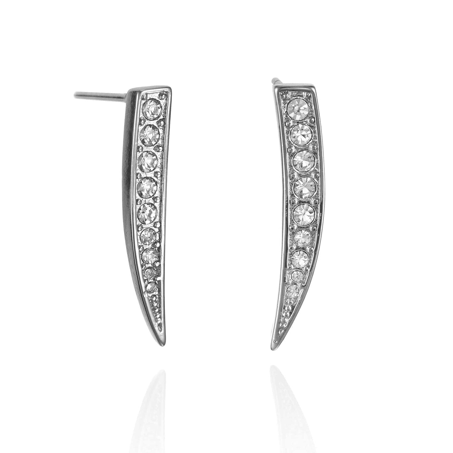 Spear Earrings with Cubic Zirconia - namana.london
