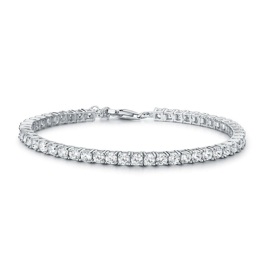 925 Sterling Silver Tennis Bracelet with 3mm Cubic Zirconia For Women - namana.london