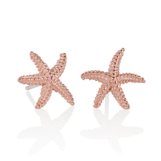 Rose Gold Starfish Stud Earrings - namana.london