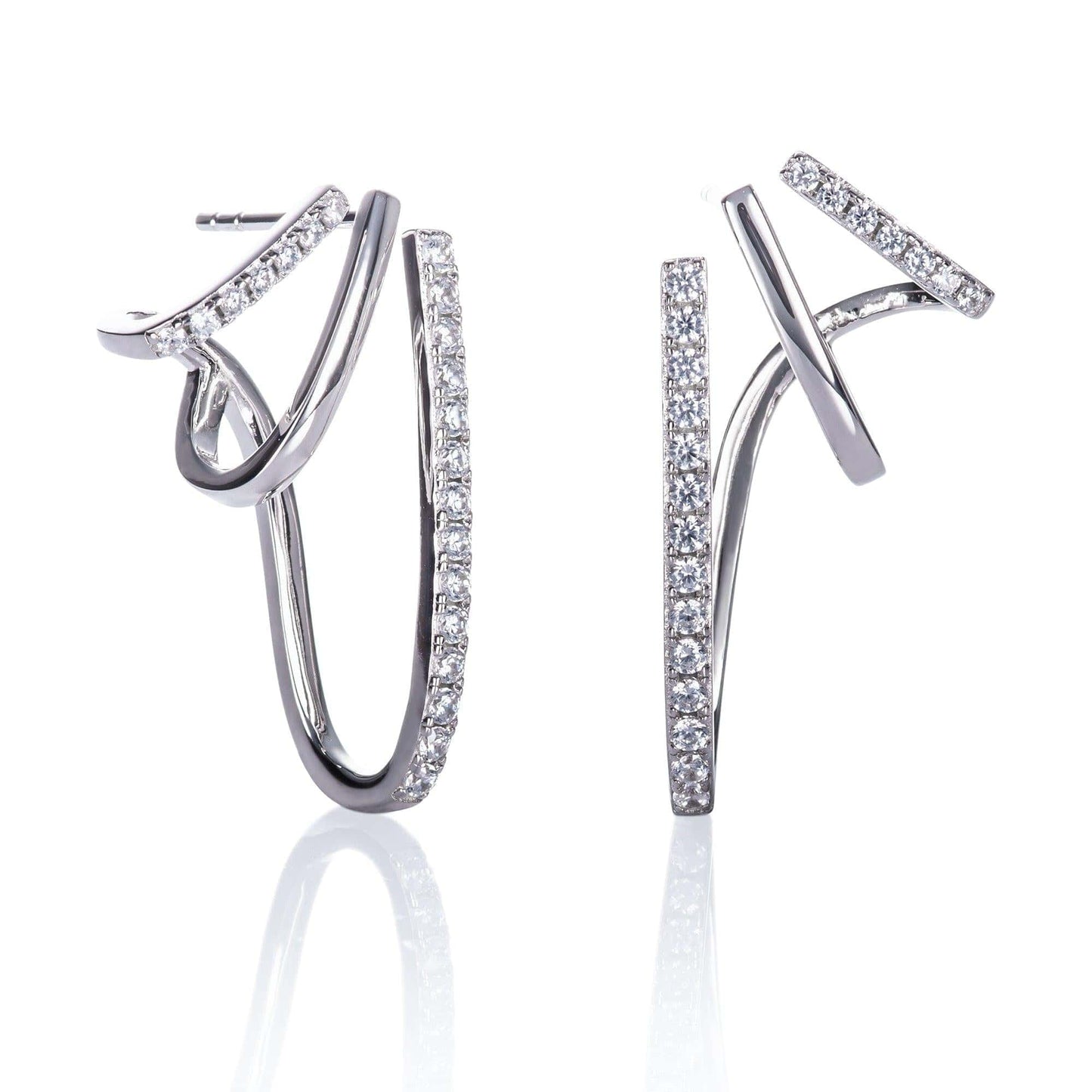925 Sterling Silver Unusual Large Earrings for Women - namana.london