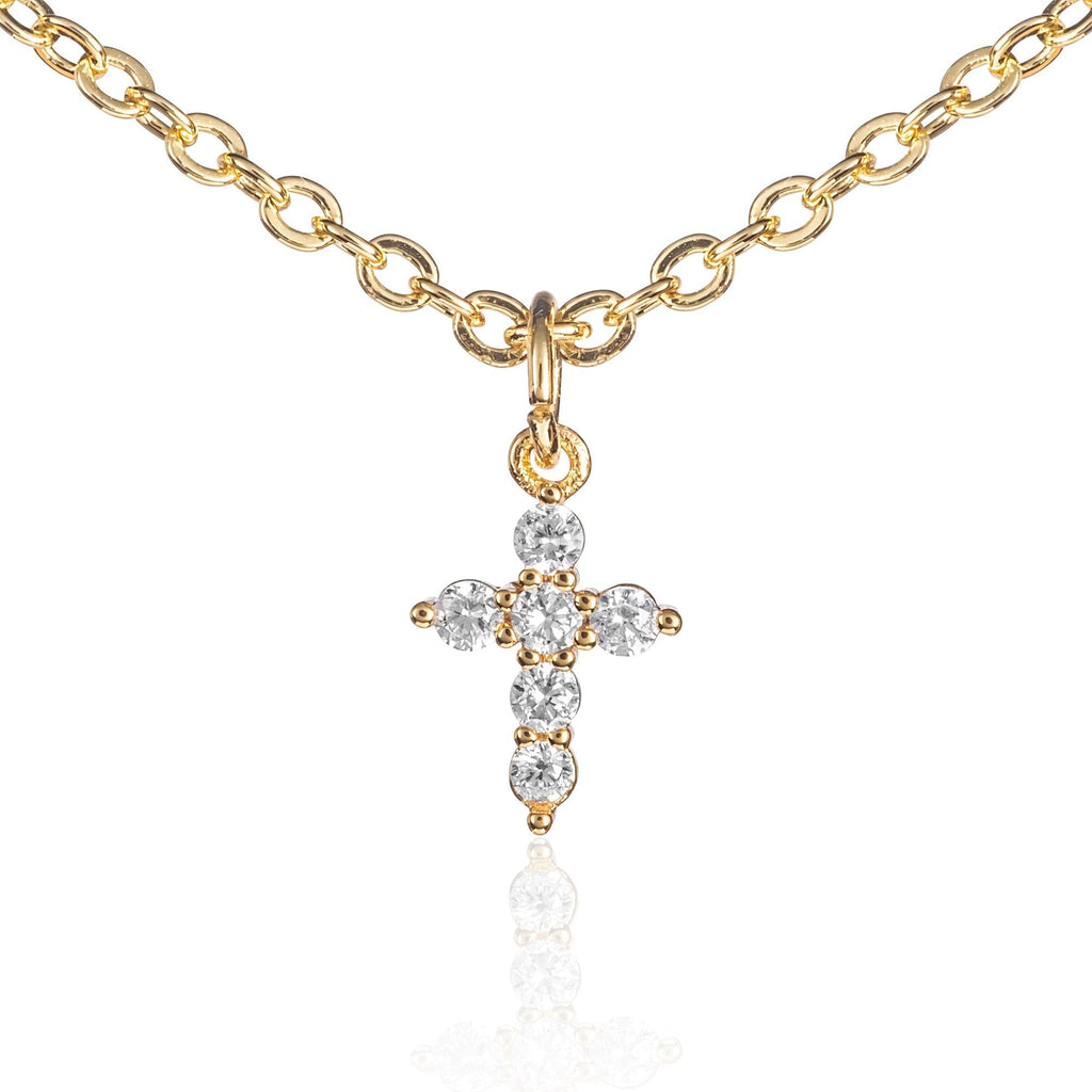 Cross Necklace for Men 18K Saudi Gold Necklace For Women Cross Necklace For  Women SGI fashion