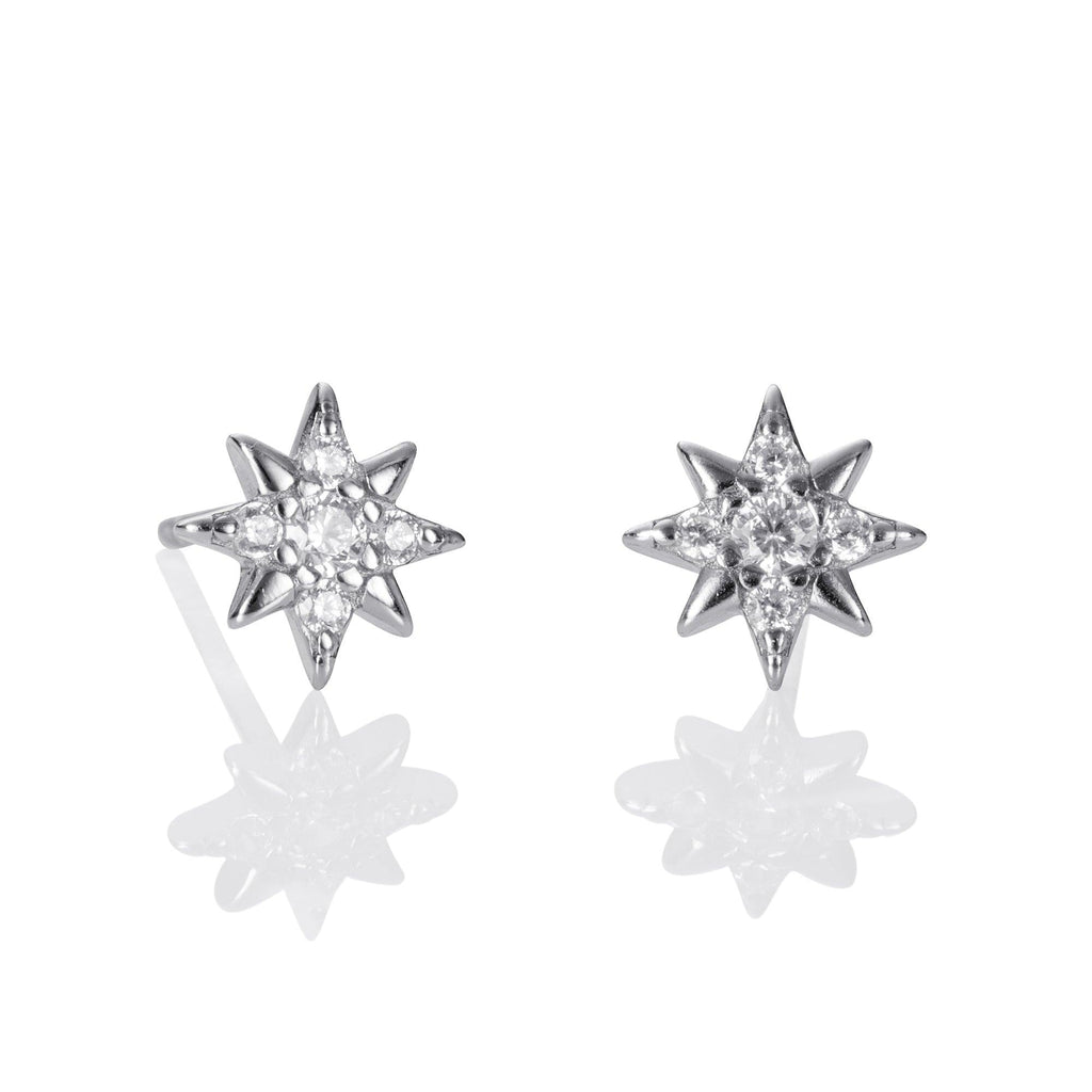 925 Sterling Silver Tiny Star Earrings for Women