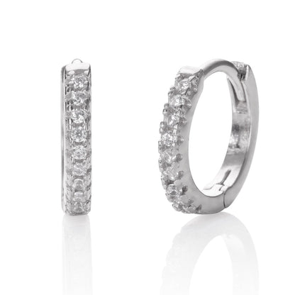 925 Sterling Silver Mini Huggie Hoop Earrings for Women - namana.london