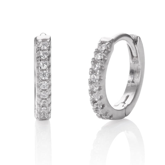 925 Sterling Silver Mini Huggie Hoop Earrings for Women - namana.london
