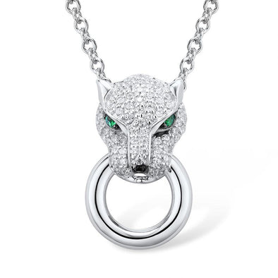 Sterling Silver Panther Necklace for Women - namana.london