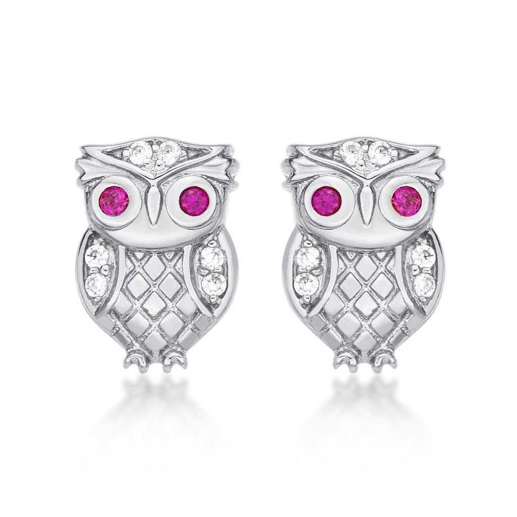 925 Sterling Silver Owl Stud Earrings for Women - namana.london
