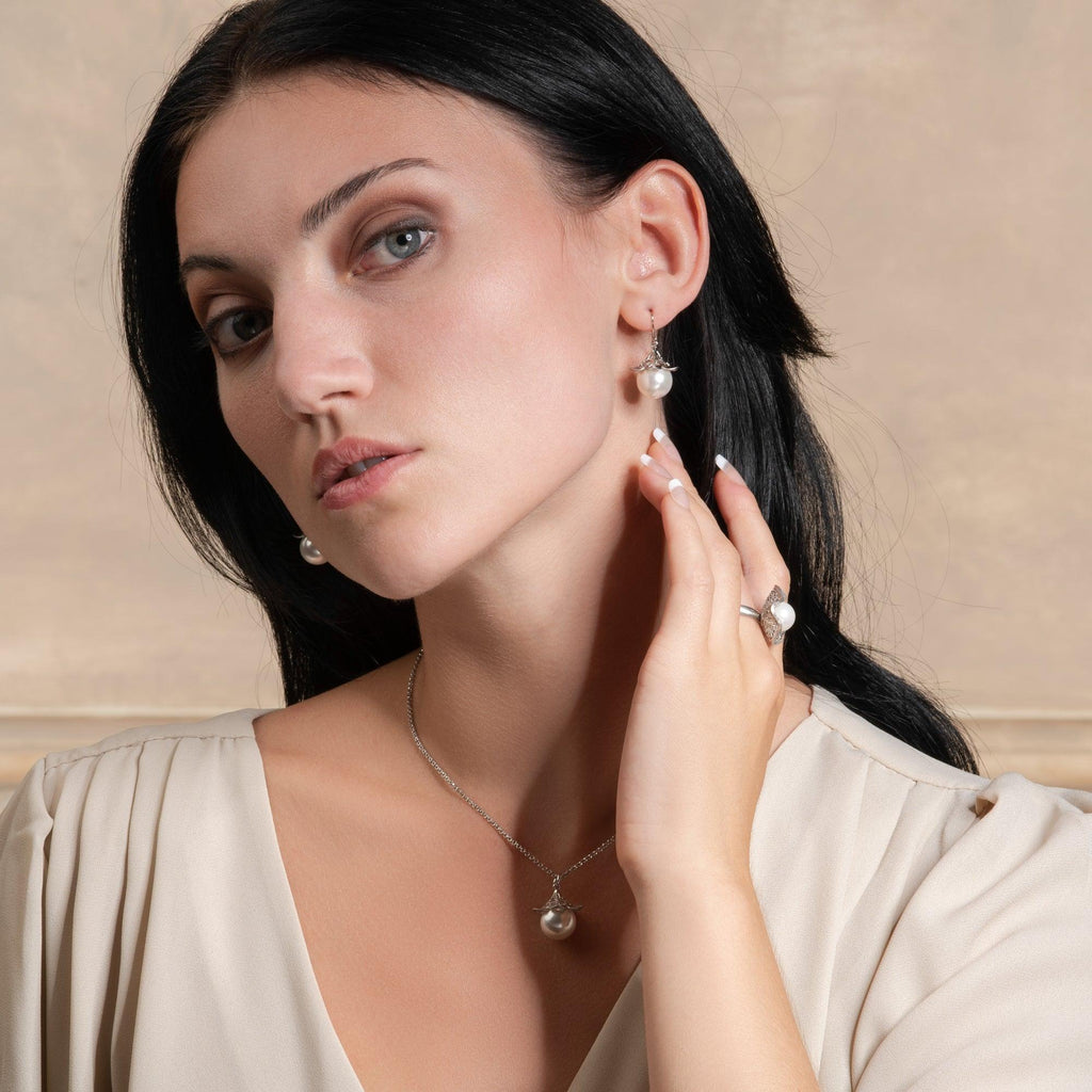 Large Pearl Drop Earrings for Women - namana.london