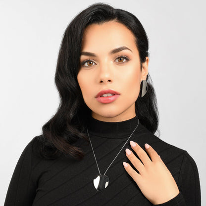 Large Mirror Pendant Necklace for Women - namana.london