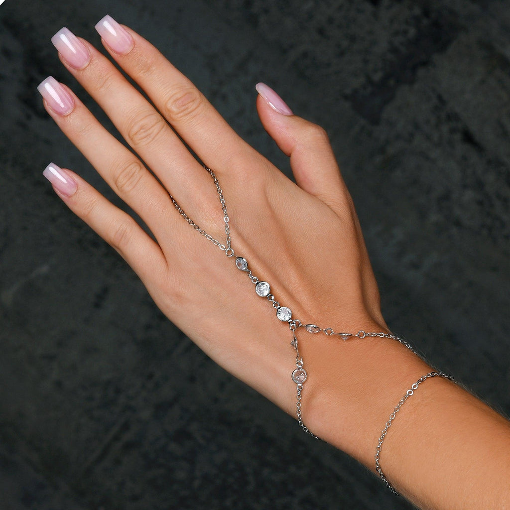 Hand and Ring Chain Bracelet, Slave Bracelet for Women - namana.london