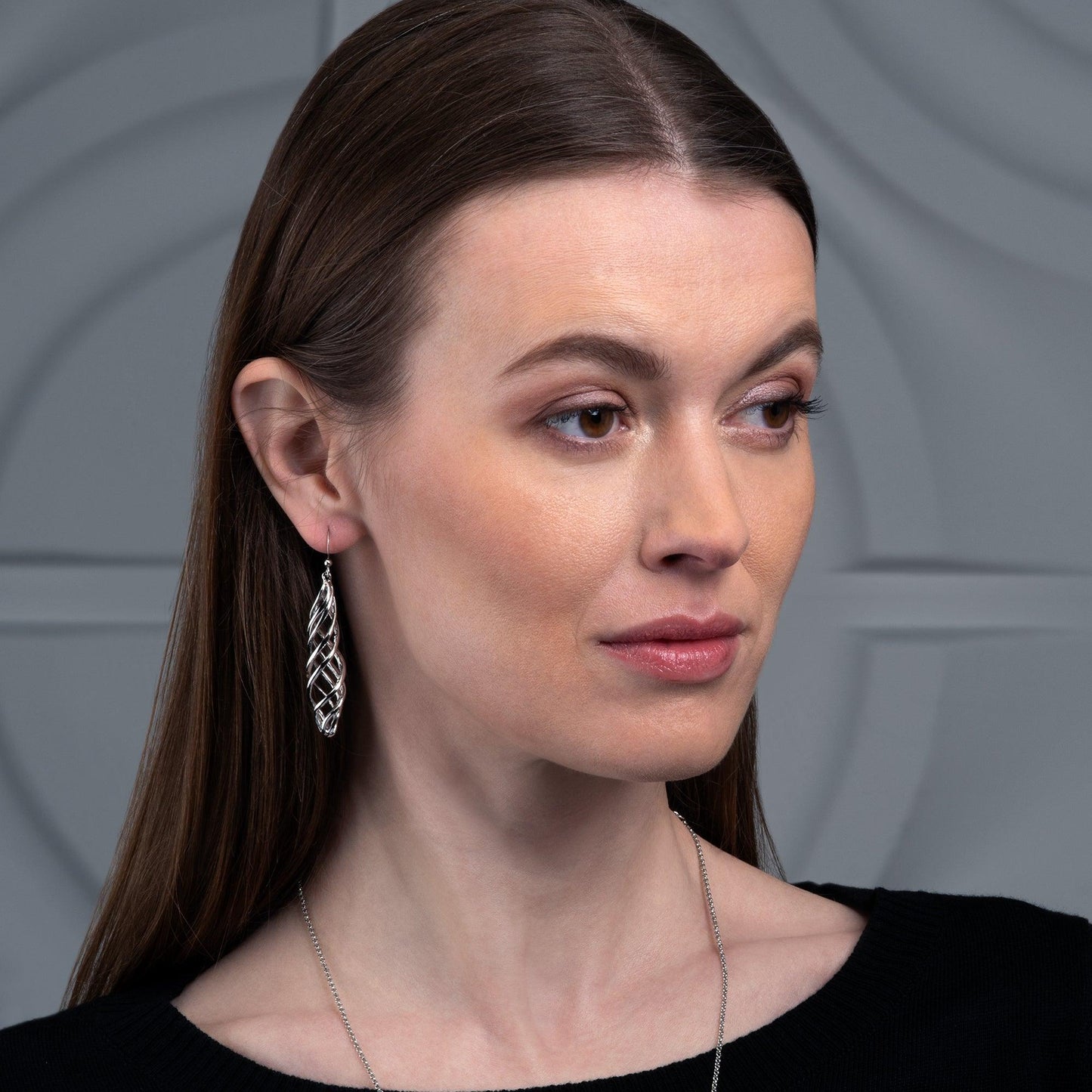 Long Spiral Dangle Earrings for Women - namana.london