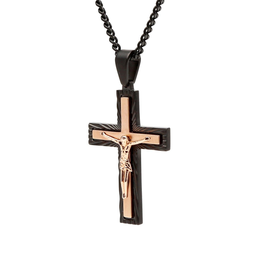 Surfer Necklace -Black Cross – Made by Nami US