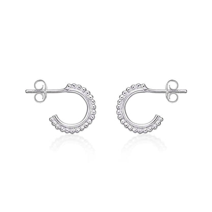 925 Sterling Silver Dainty Small Hoop Earrings for Women - namana.london