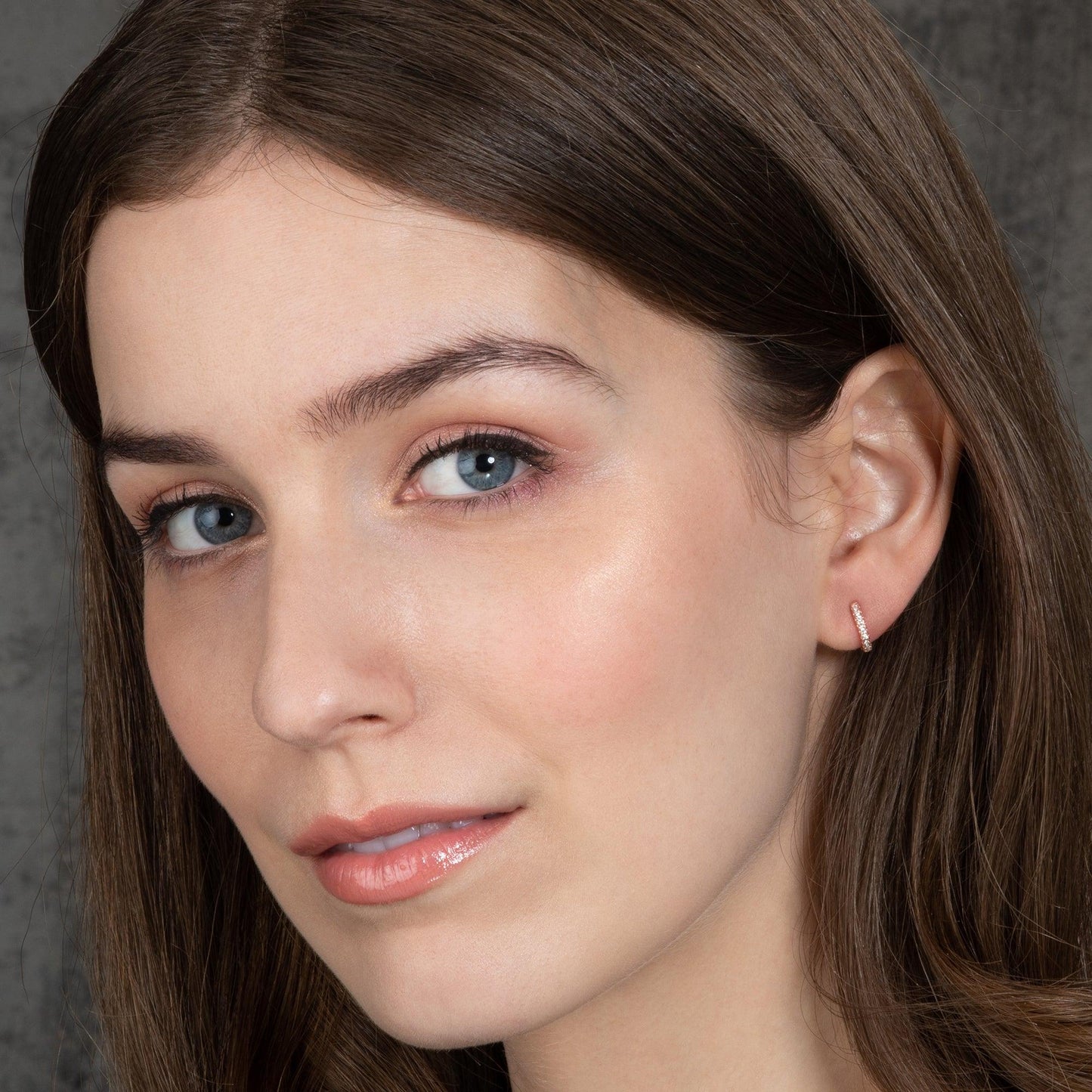 Rose Gold Mini Huggie Hoop Earrings for Women - namana.london