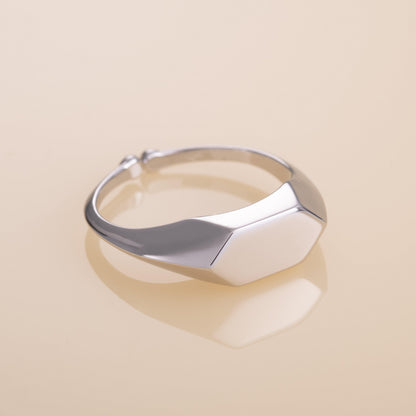 Adjustable Geometric Signet Ring for Women - namana.london