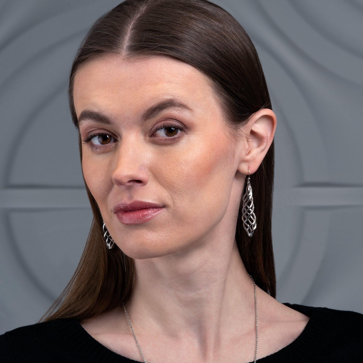 Long Spiral Dangle Earrings for Women - namana.london