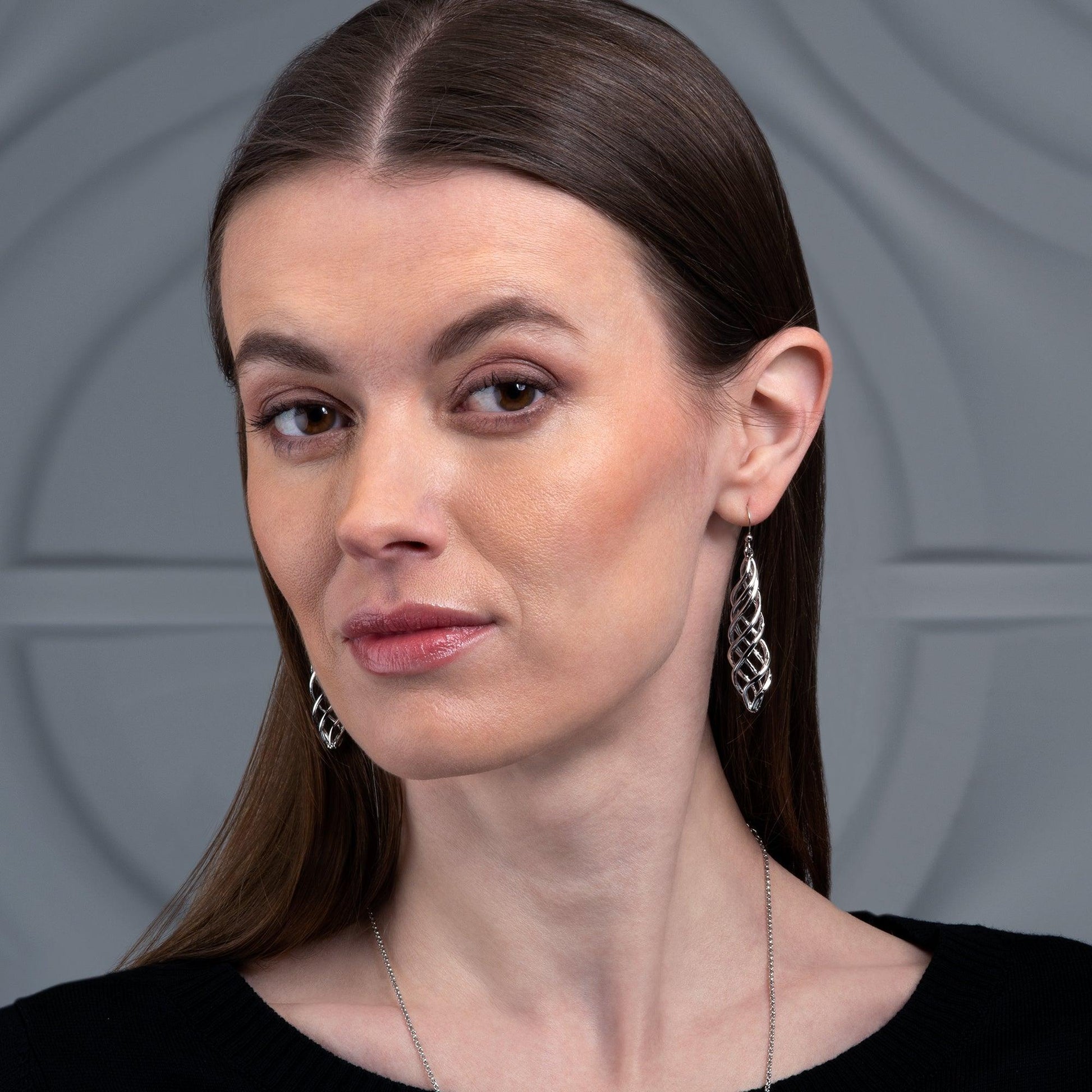 Long Spiral Dangle Earrings for Women - namana.london