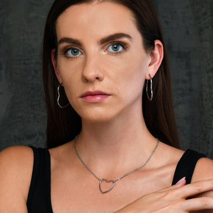 Large Heart Hoop Earrings for Women - namana.london