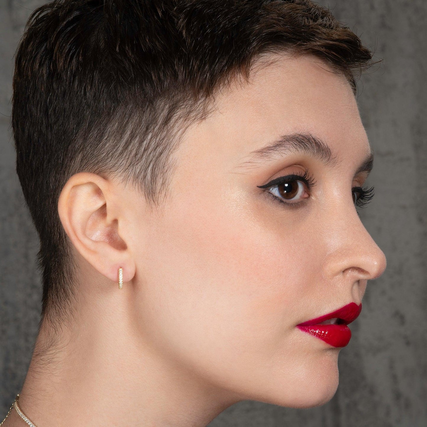 Gold Plated Mini Huggie Hoop Earrings for Women - namana.london