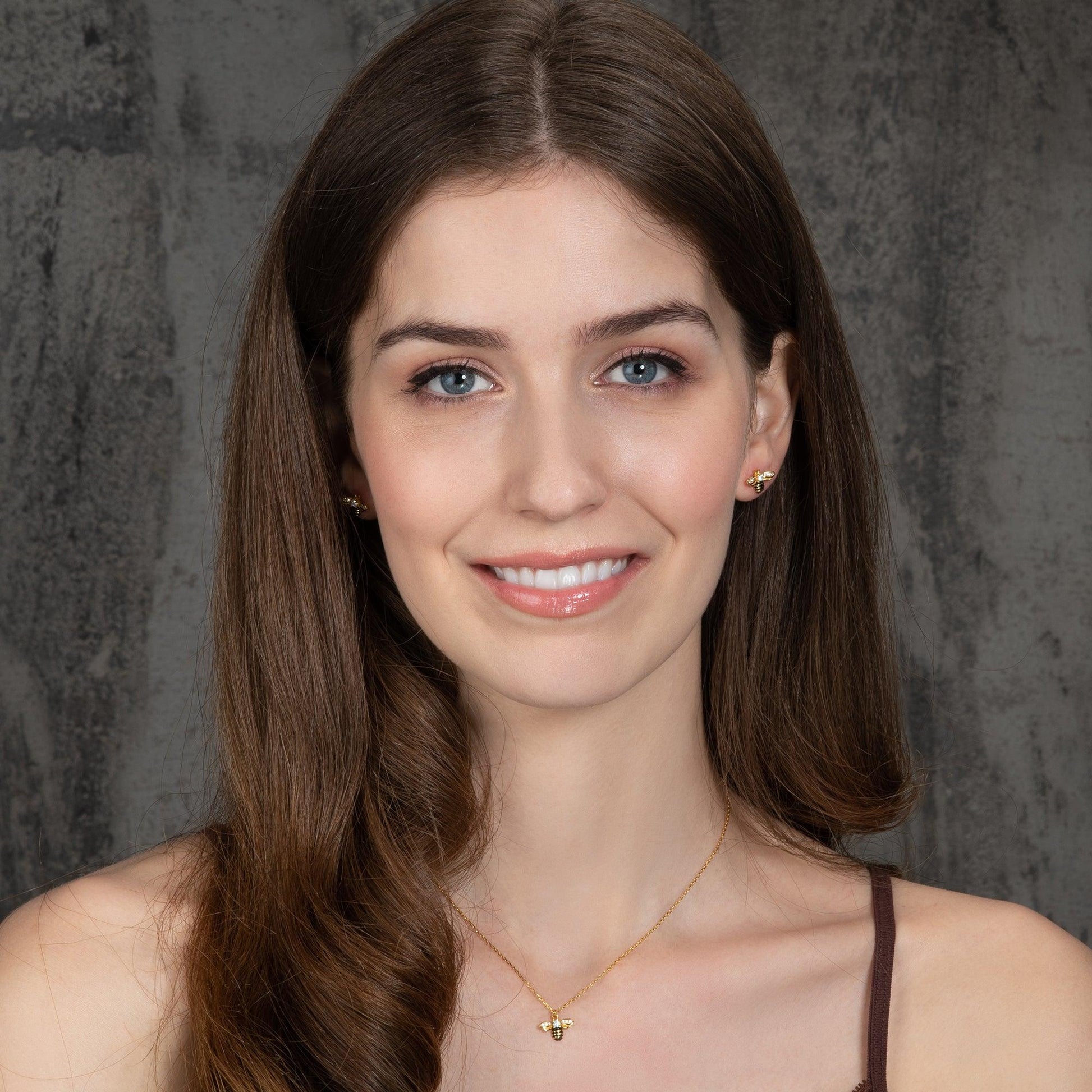Gold Plated Bumble Bee Necklace for Women - namana.london