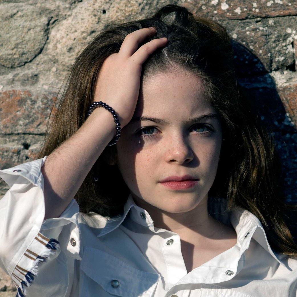 Gunmetal Black Bracelet for Kids with Metal Beads on Adjustable Black Cord - namana.london