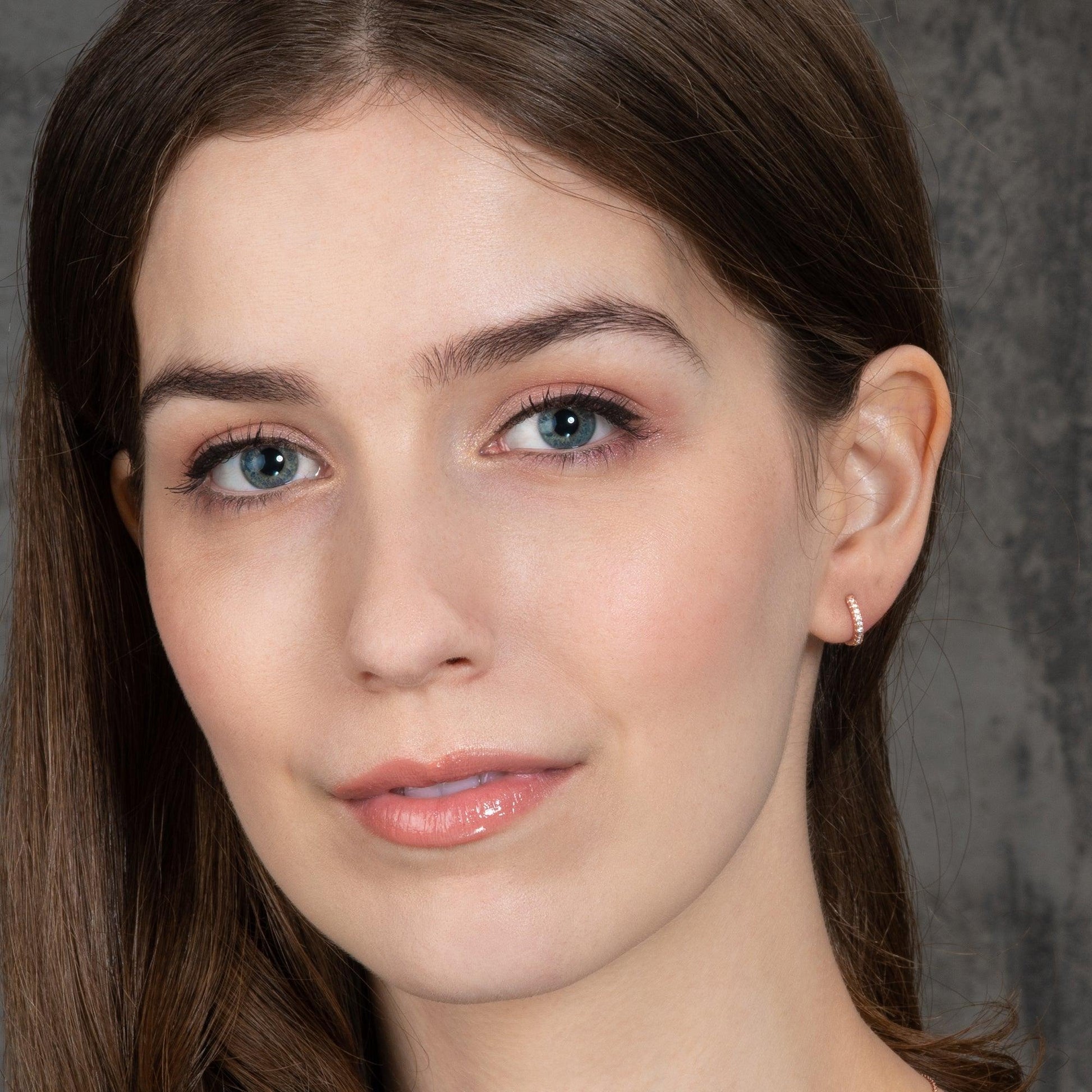 Rose Gold Mini Huggie Hoop Earrings for Women - namana.london