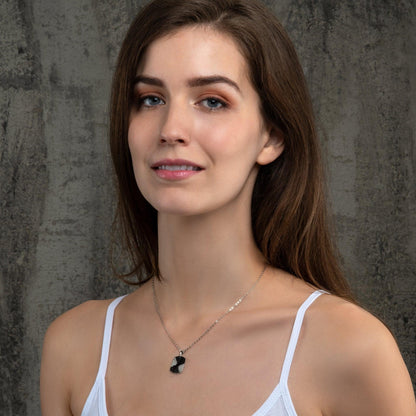 Diamond Cut Rectangle Medallion Pendant Necklace for Women - namana.london