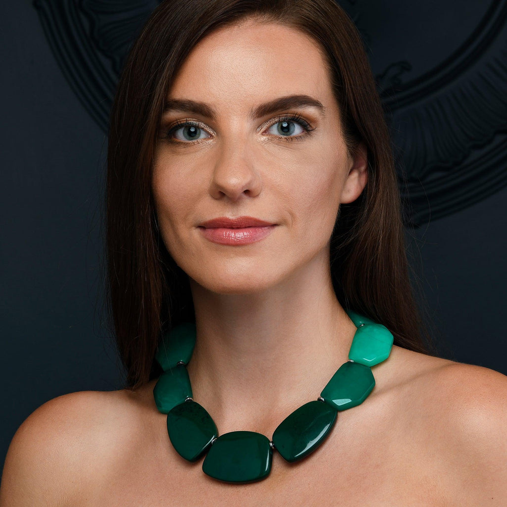 CHUNKY CELLULOSE STATEMENT NECKLACE SET – Classy Boutique