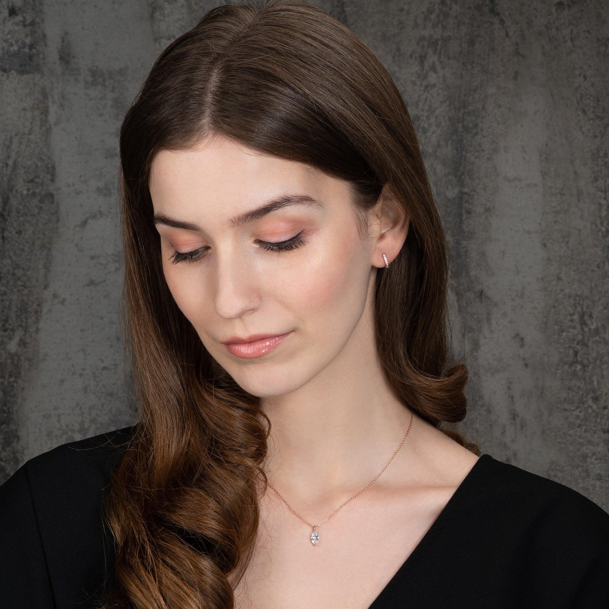 Rose Gold Mini Huggie Hoop Earrings for Women - namana.london