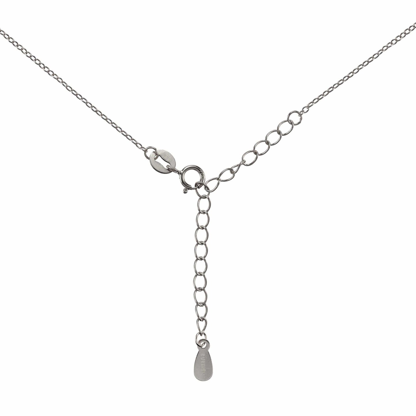 Sterling Silver Target Pendant Necklace with Cubic Zirconia Stones - namana.london