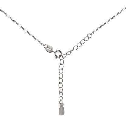 Sterling Silver Target Pendant Necklace with Cubic Zirconia Stones - namana.london