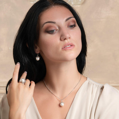 Large Pearl Drop Earrings for Women - namana.london