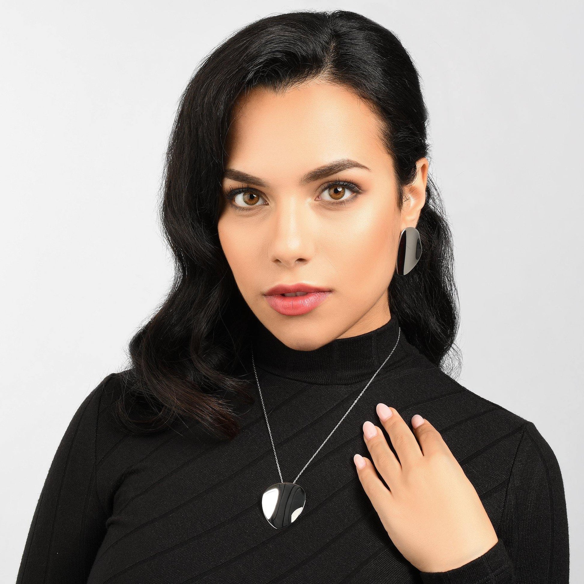 Large Mirror Statement Earrings for Women - namana.london