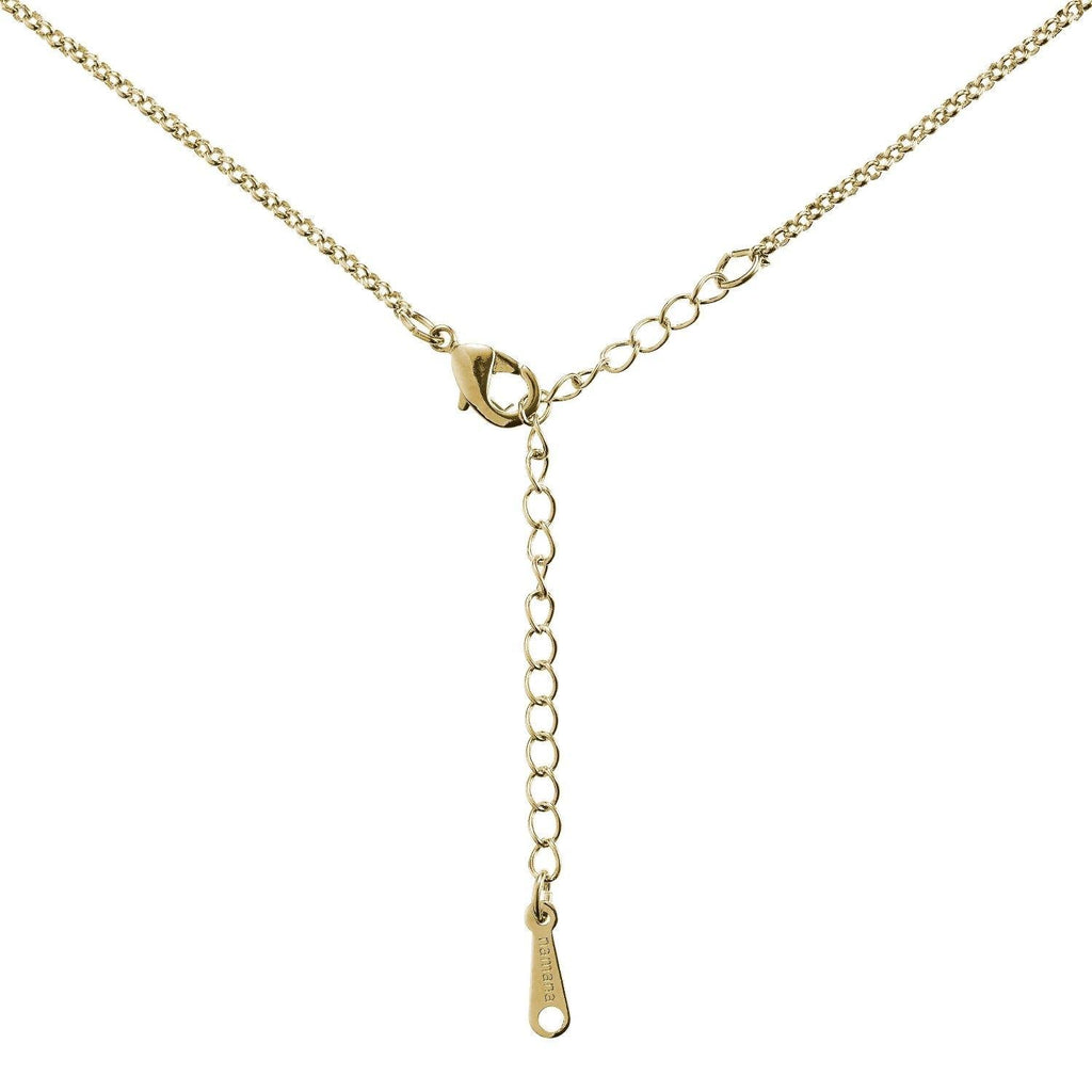 Gold Halo Pendant Necklace with Swarovski Crystals - namana.london
