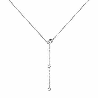 Sterling Silver Long Polki Disc Pendant Necklace - namana.london