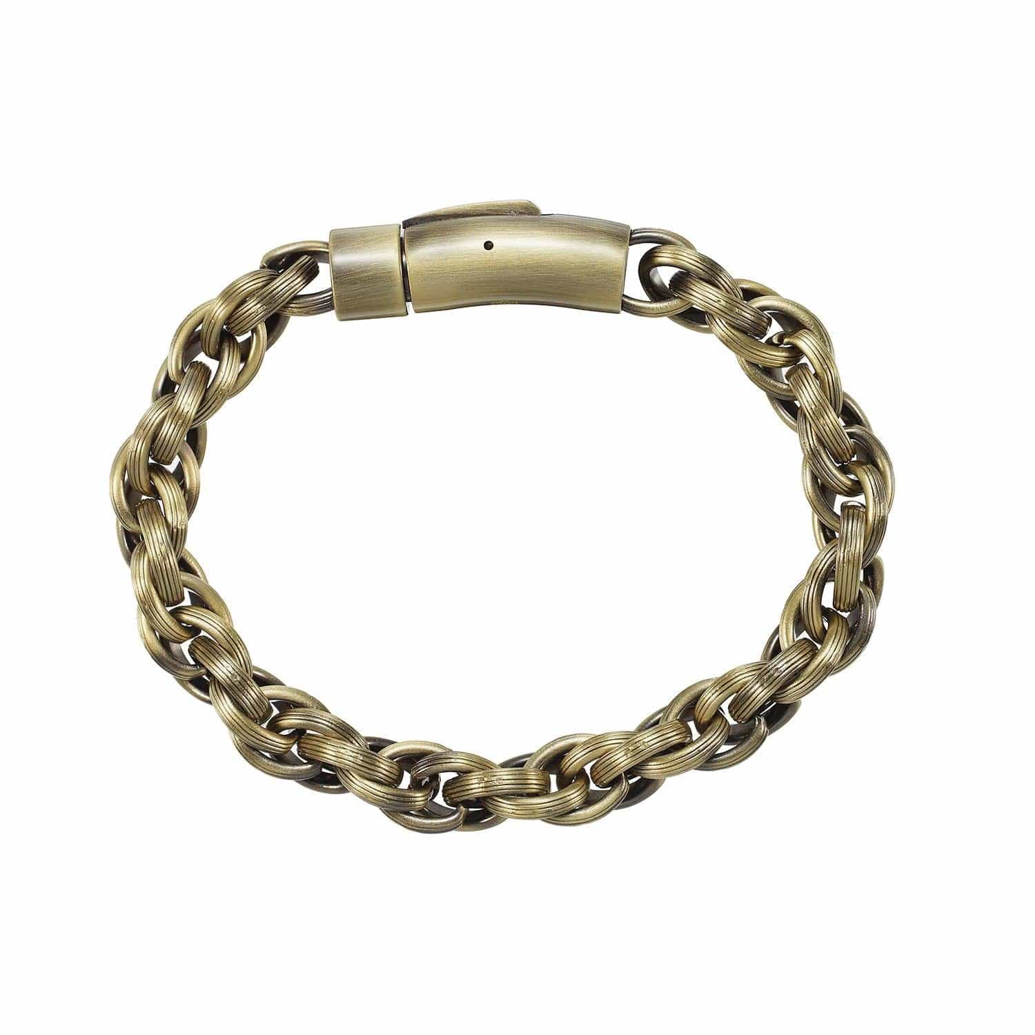 Vintage Bronze Stainless Steel Bracelet for Men - namana.london