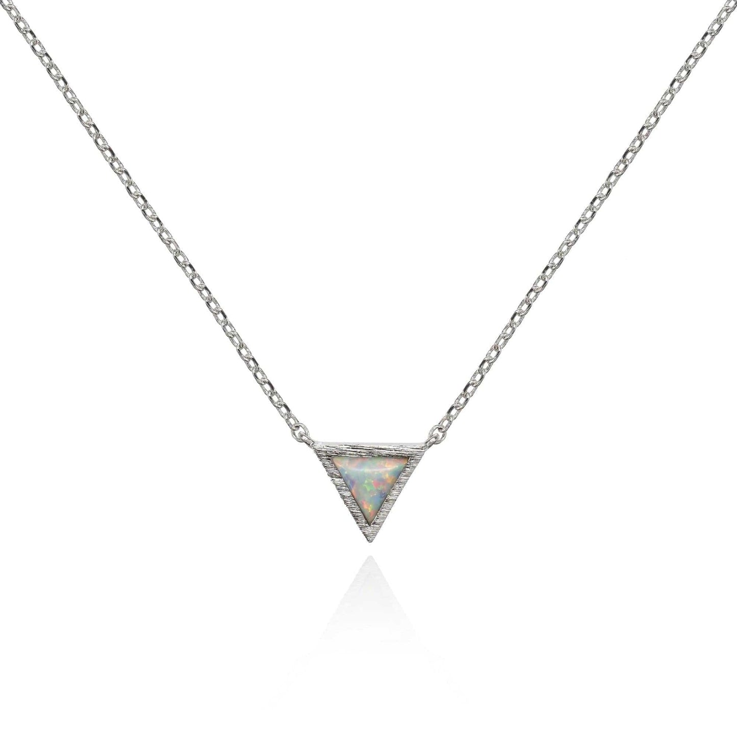 Triangle Opal Pendant Necklace - namana.london