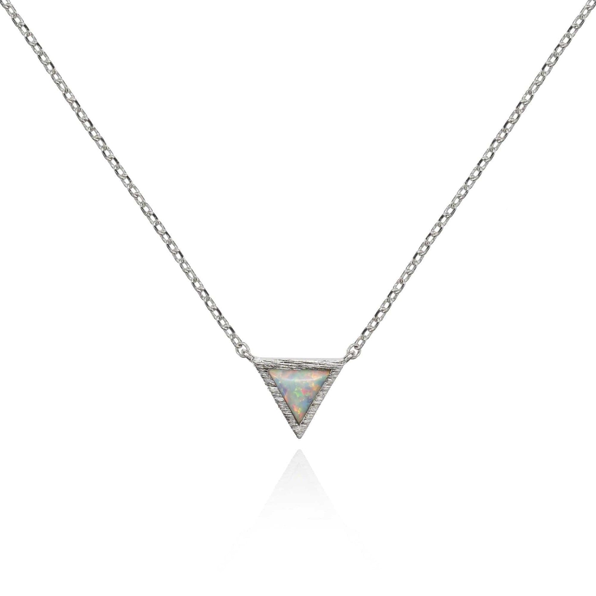 Triangle Opal Pendant Necklace - namana.london