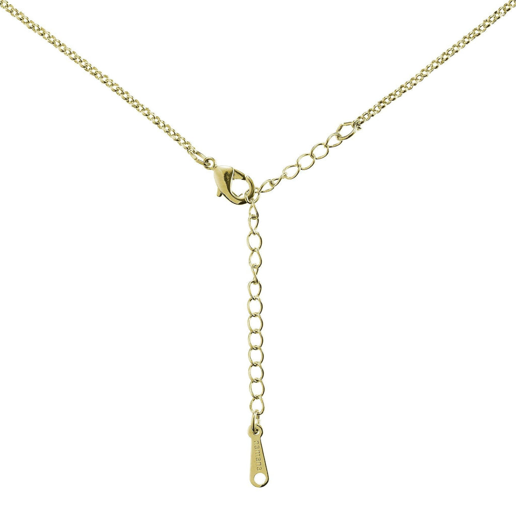 North Star Gold Pendant Necklace with Cubic Zirconia - namana.london