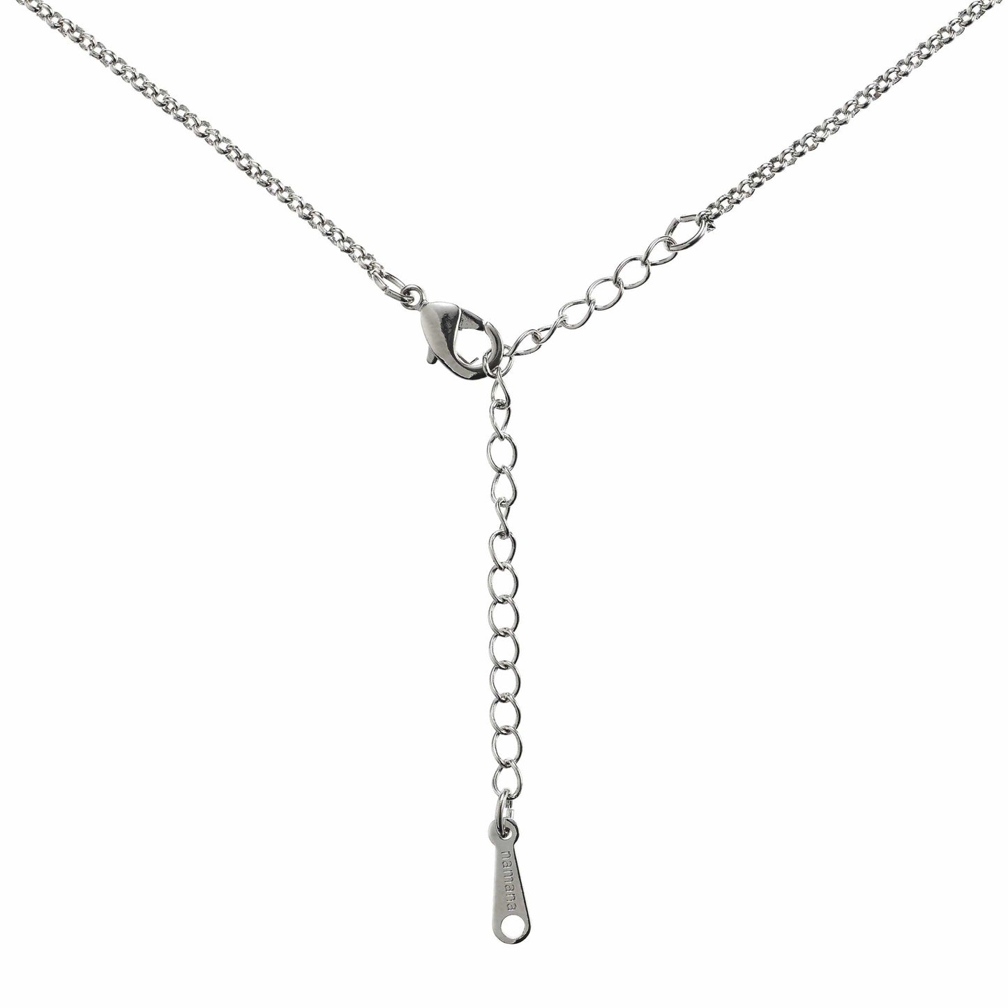 Knot Pendant Necklace with Cubic Zirconia - namana.london
