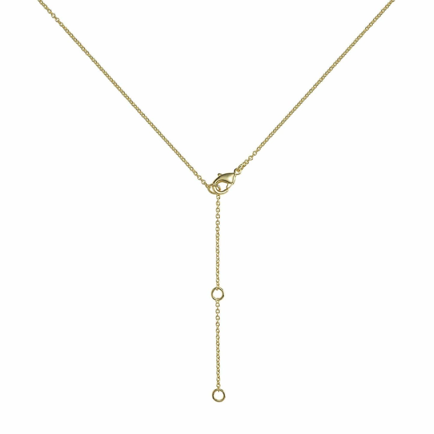 Gold Infinity Y Necklace. Gold Lariat Necklace with a Vertical Bar - namana.london