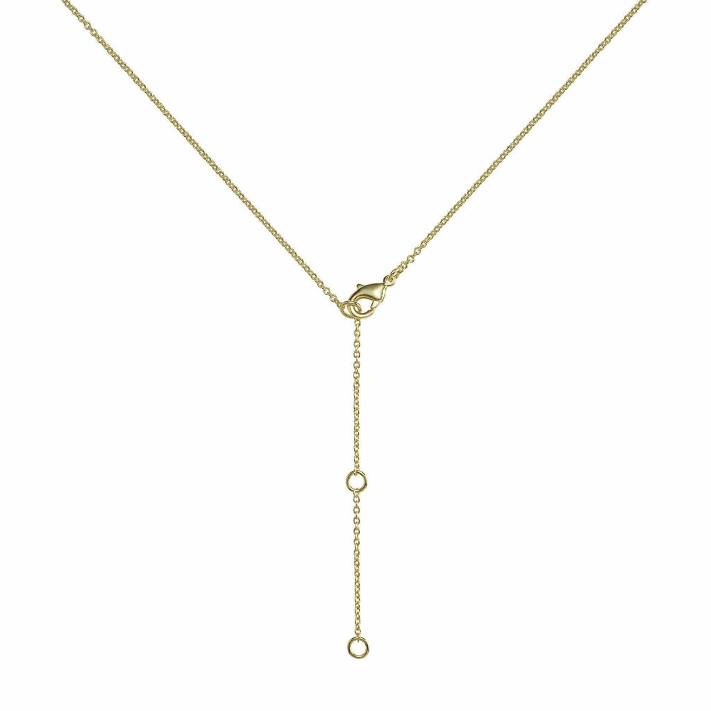 Gold Infinity Y Necklace. Gold Lariat Necklace with a Vertical Bar - namana.london