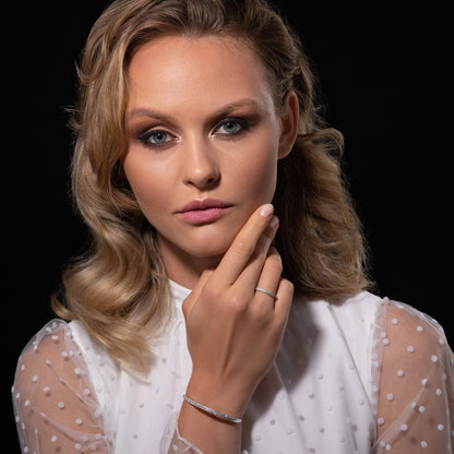 Bangle Bracelet for Women with Cubic Zirconia - namana.london